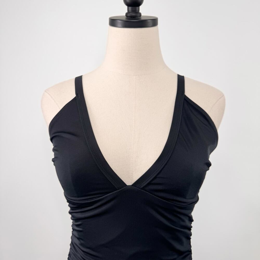 HAH We Are Hot As Hell It Suits U 1 Piece Swimsuit Black Swimdress Vacay Size M - Picture 3 of 11
